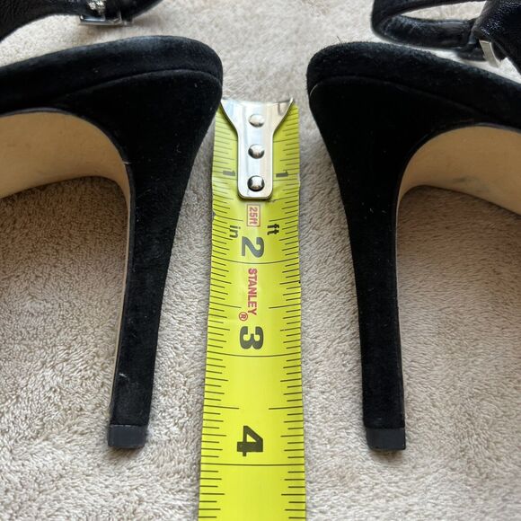 Via Spiga Teresa Black Suede Slingback Heeled Sandals Women 9 M Open Toe Classic - Picture 11 of 16